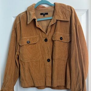 7 For All Mankind Brown Corduroy Utility Jacket